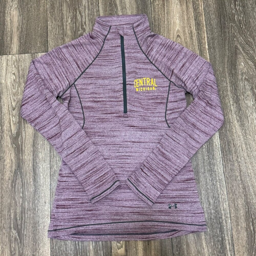 Under Armour 1/2 Zip Pullover Women's Small Purple Central Michigan University
